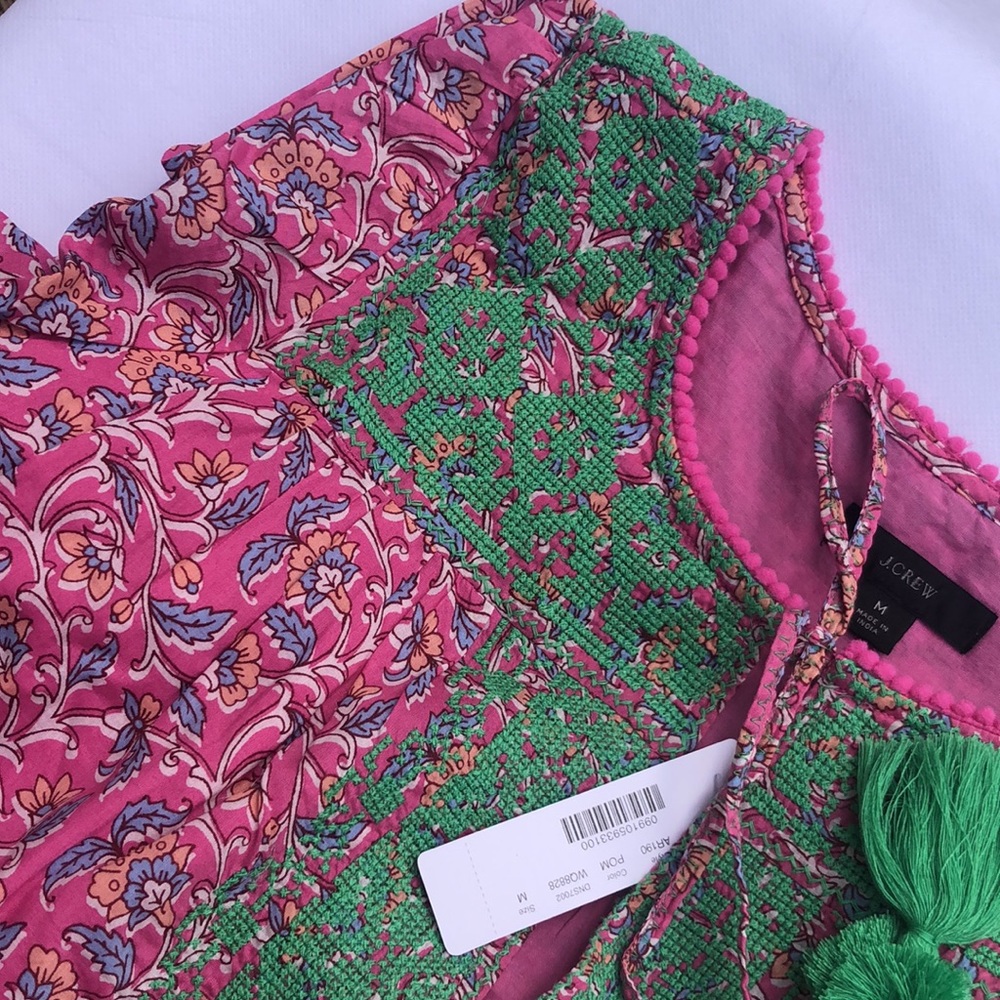 🍇 J.Crew Belted Bohemian Vines Tunic Dress - Picture 14 of 15